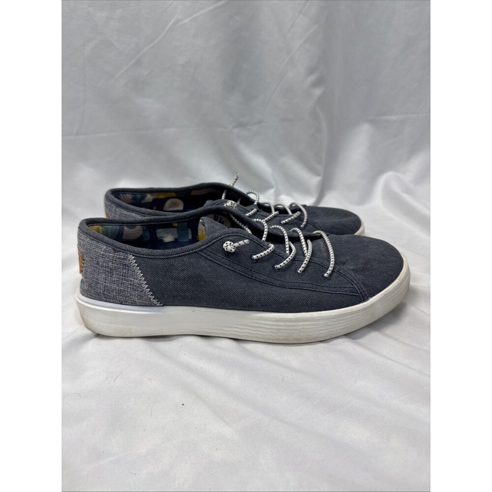 Hey Dude Cody Craft Linen Shoes Men's 9 M  Navy Blue 40180-410 Slip On Sneakers